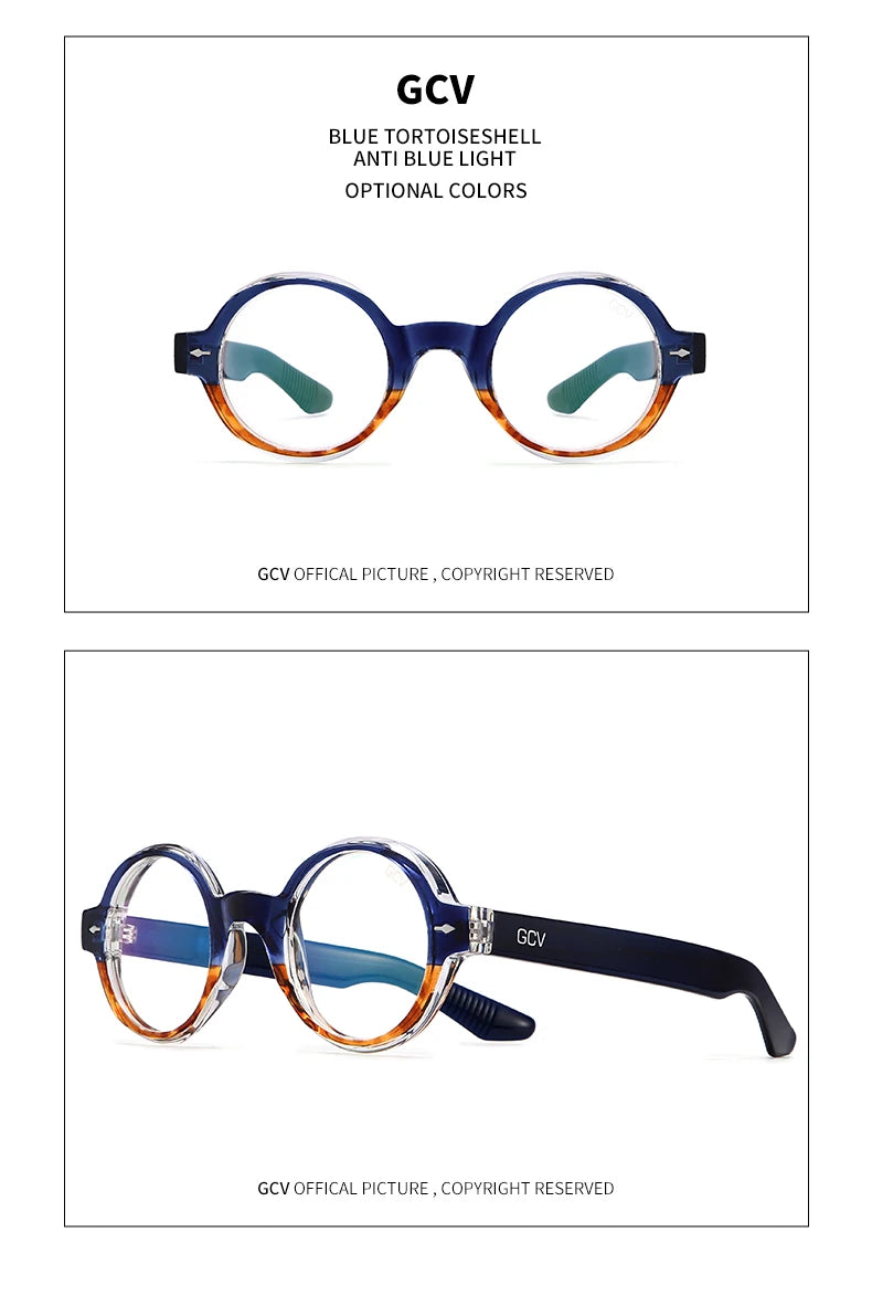 Circular Acetate Sunglasses – Polarized Mirror UV400