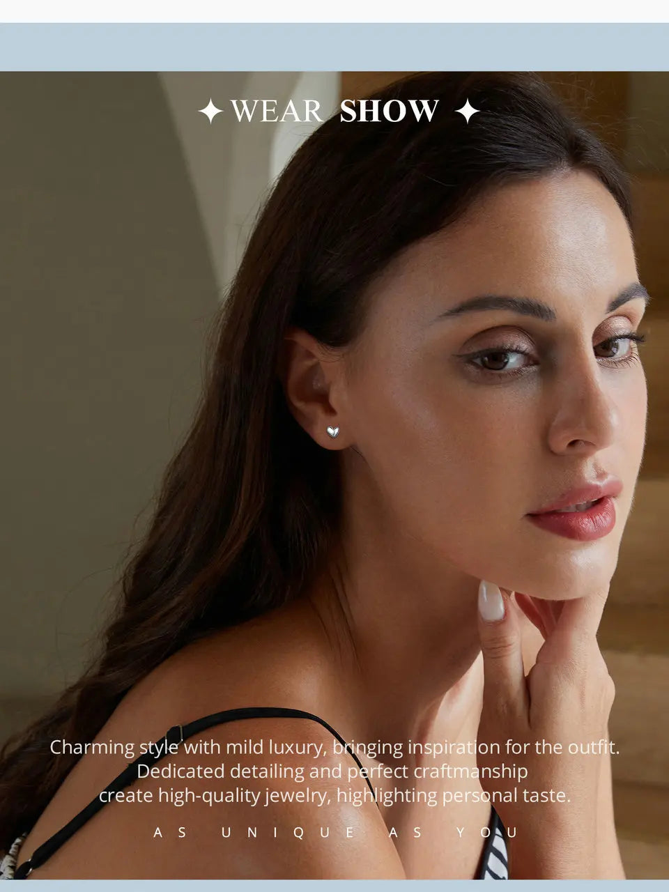 Mini Heart Stud Earrings – 925 Sterling Silver, Platinum Plated