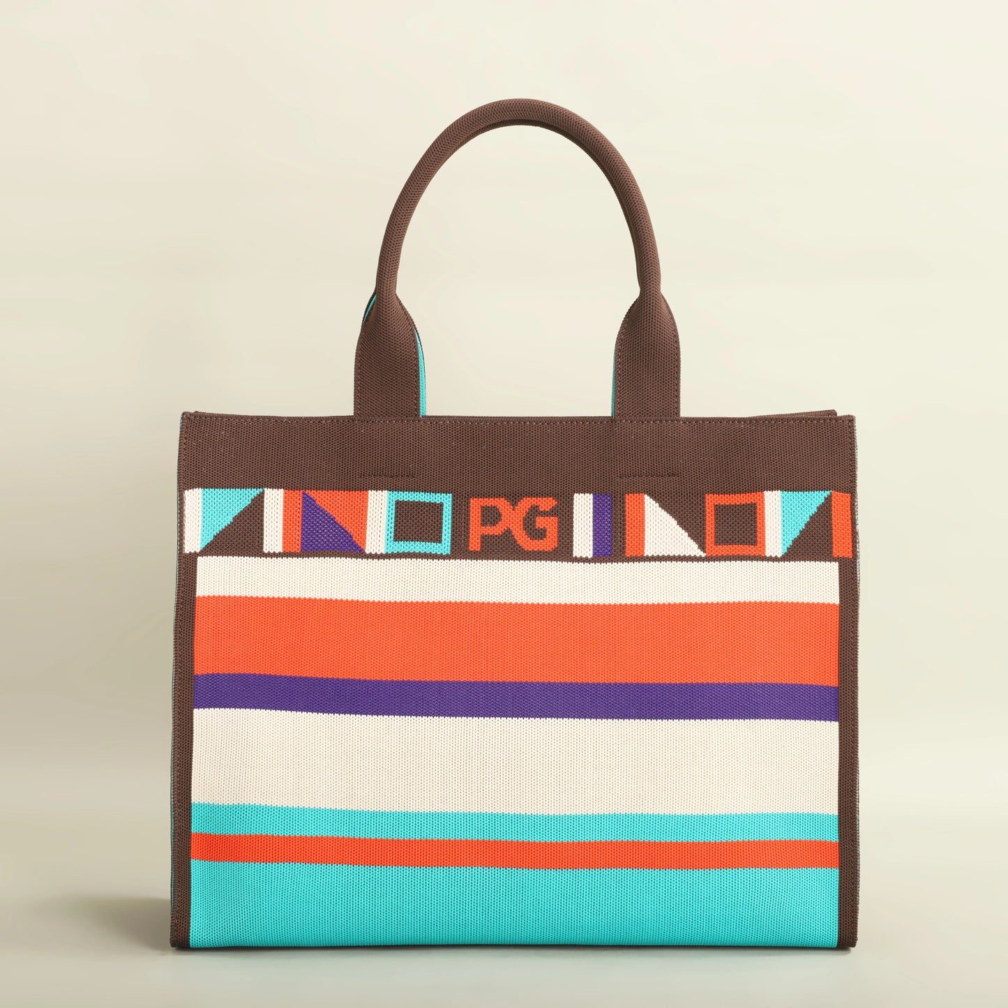 Colorful Striped Mesh Casual Tote Shoulder Bag