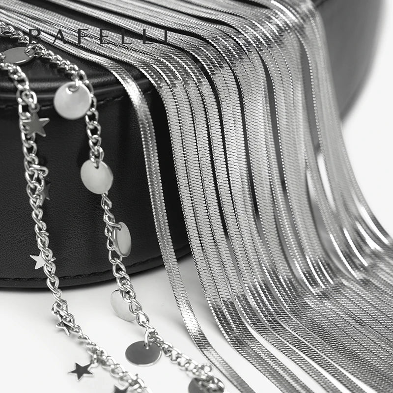 Genuine Leather Saddle Crossbody and Shoulder Bag – Tassel Flap Design