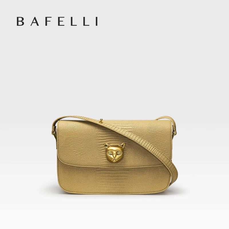 Boxy Genuine Leather Crossbody and Shoulder Bag