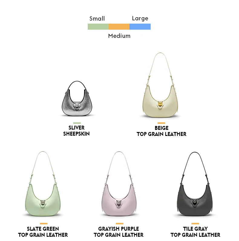 Patchwork Genuine Leather Hobo Shoulder and Crossbody Bag