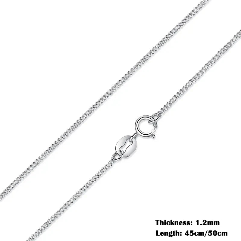Sterling Silver Adjustable Chain Necklace – Lobster Clasp