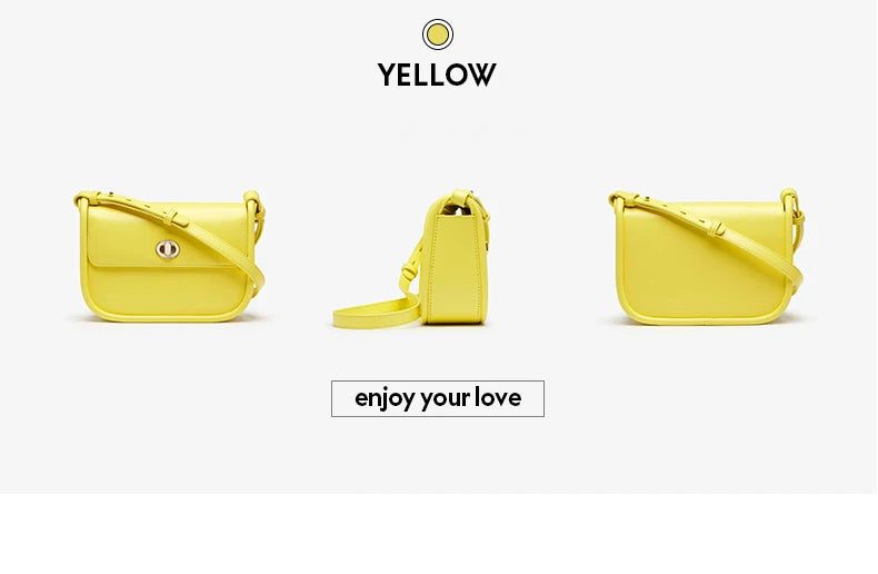 Elegant Split Leather Saddle Crossbody Bag