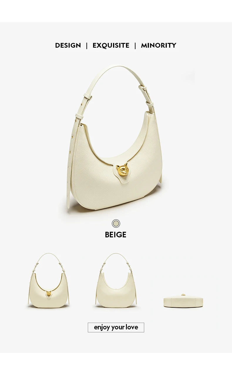 Patchwork Genuine Leather Hobo Shoulder and Crossbody Bag