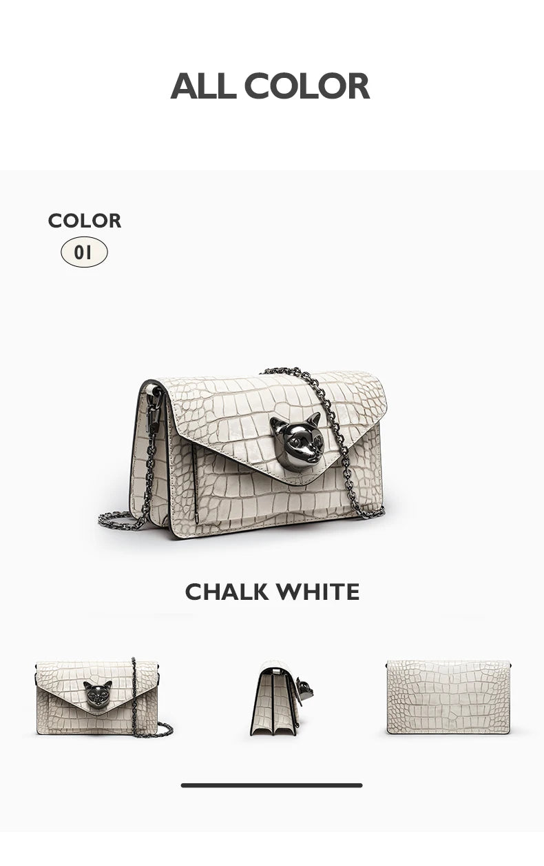 Genuine Leather Clutch and Crossbody Bag – Flap Lock Design