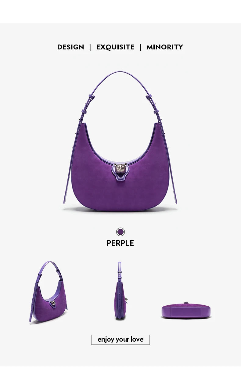 Patchwork Genuine Leather Hobo Shoulder and Crossbody Bag