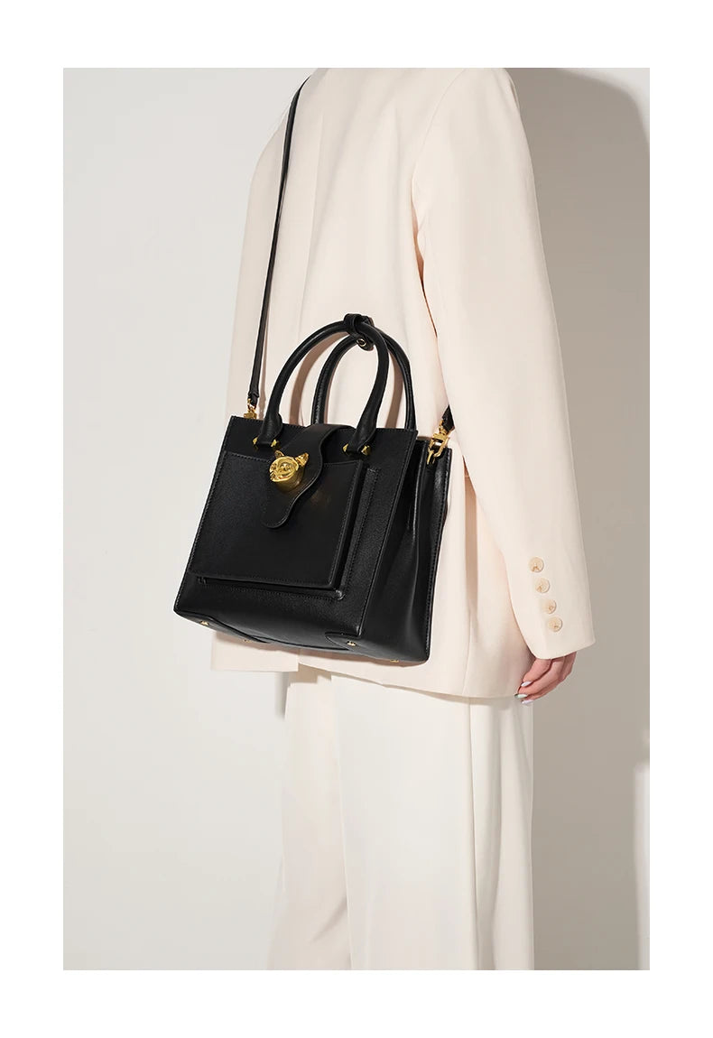 Split Leather Shoulder and Crossbody Bag