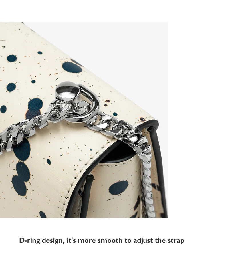 Genuine Leather Shoulder and Crossbody Bag – Dot Flap Design