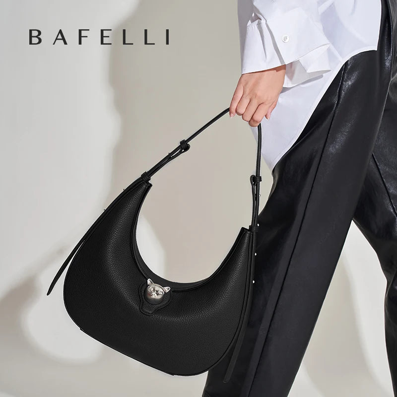 Patchwork Genuine Leather Hobo Shoulder and Crossbody Bag