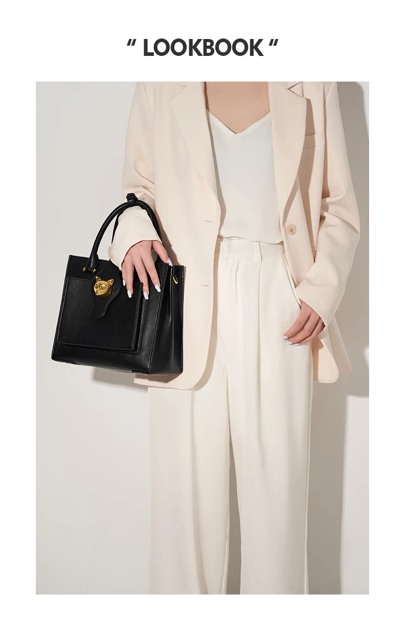 Split Leather Shoulder and Crossbody Bag