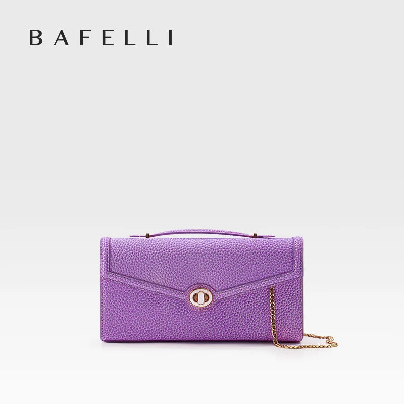 Genuine Leather Clutch Bag – Dress Style with Lock Flap