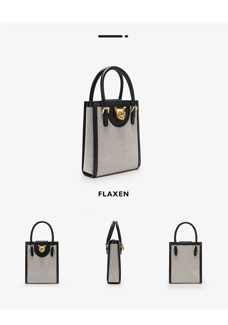 Elegant Genuine Leather Mini Crossbody and Tote Bag