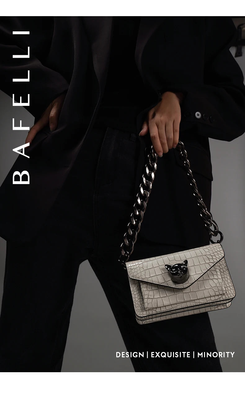 Genuine Leather Clutch and Crossbody Bag – Flap Lock Design