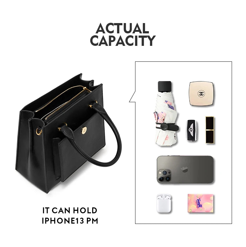 Split Leather Shoulder and Crossbody Bag