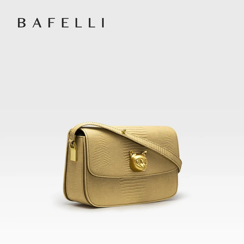 Boxy Genuine Leather Crossbody and Shoulder Bag