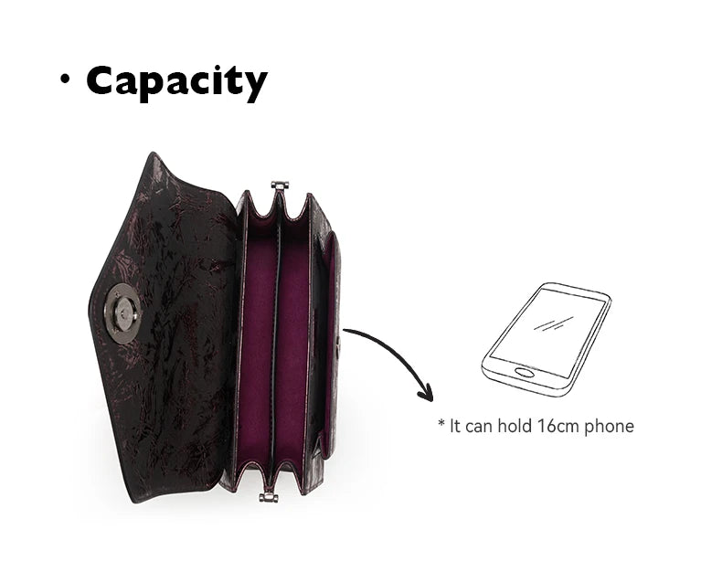 Genuine Leather Mini Crossbody and Shoulder Bag