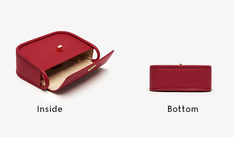 Elegant Split Leather Saddle Crossbody Bag