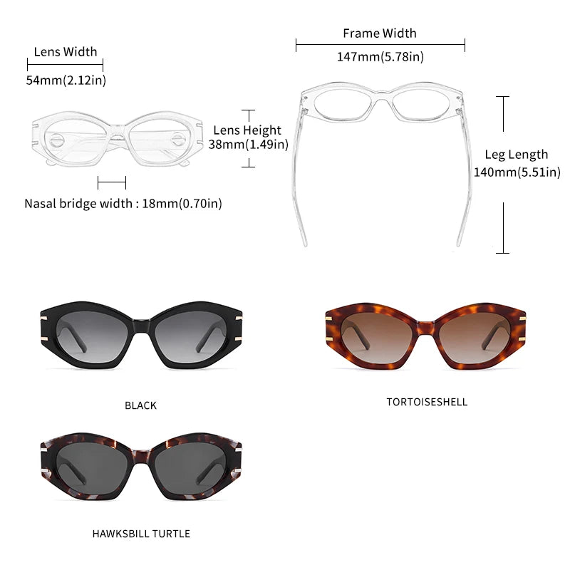Cat Eye Acetate Polarized Party Sunglasses