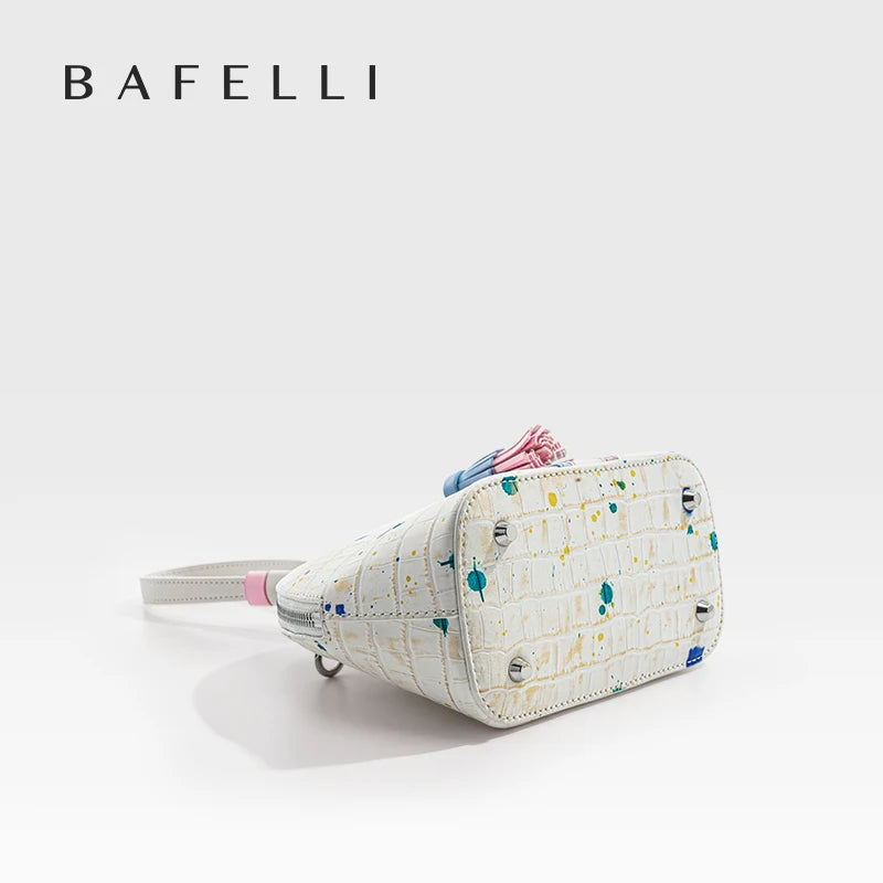 Genuine Leather Clutch – Floral Patchwork with Zipper