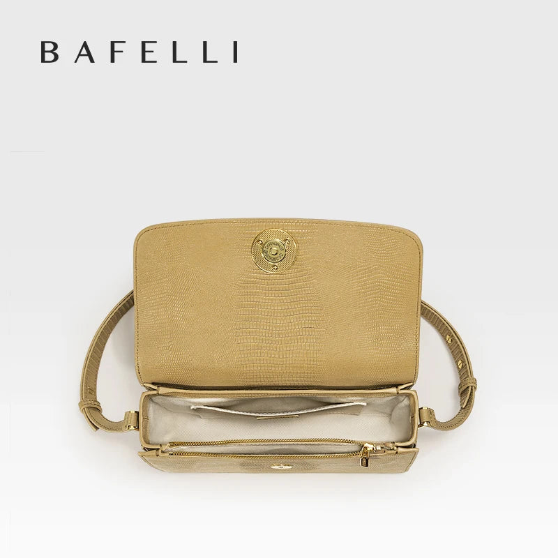 Boxy Genuine Leather Crossbody and Shoulder Bag