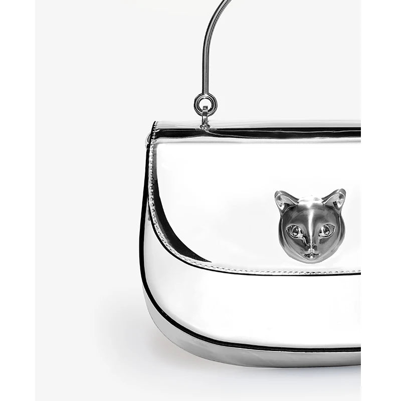Genuine Leather Half-Moon Crossbody Bag – Flap Lock Design