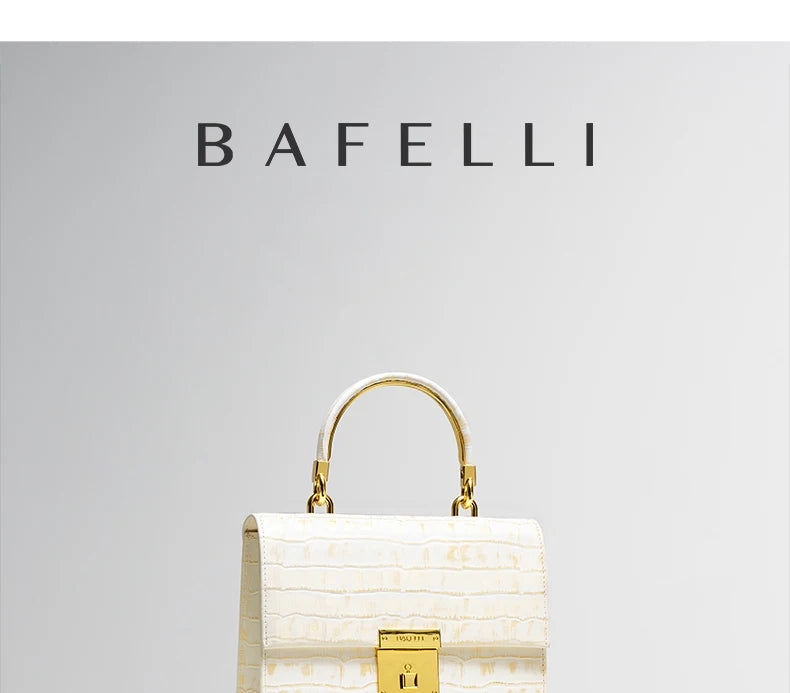 Genuine Leather Flap Shoulder Bag – Gold Lock Elegance