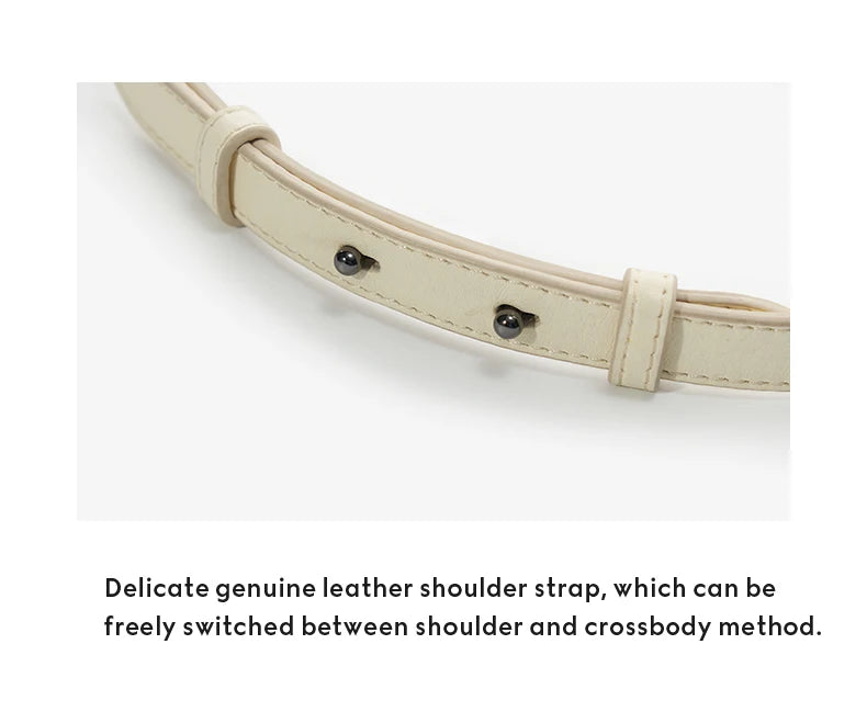 Genuine Cow Leather Saddle Crossbody Bag