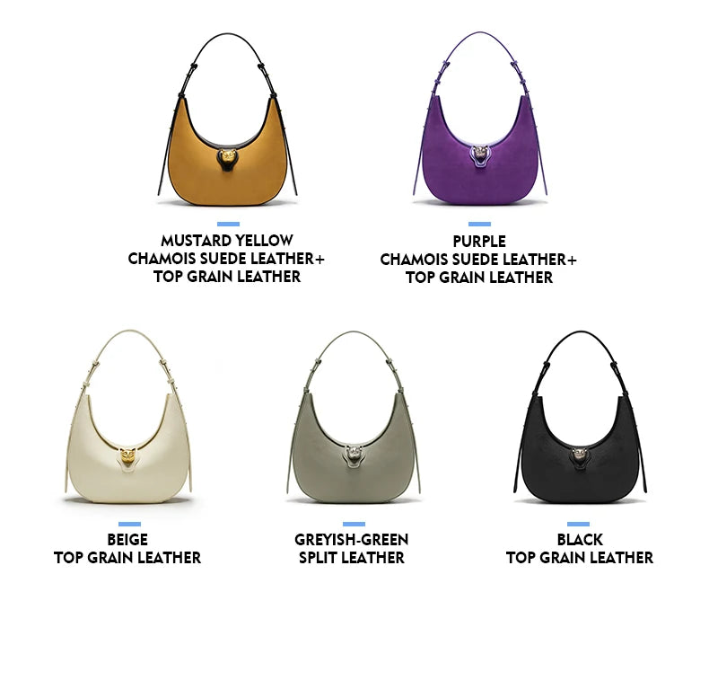 Patchwork Genuine Leather Hobo Shoulder and Crossbody Bag