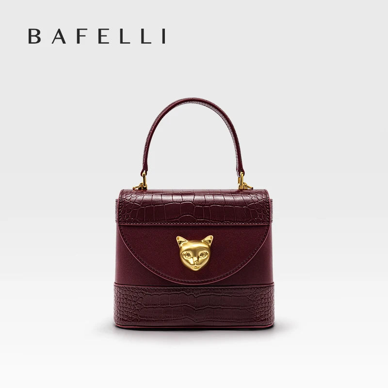 Genuine Leather Bucket Bag – Animal Print Style