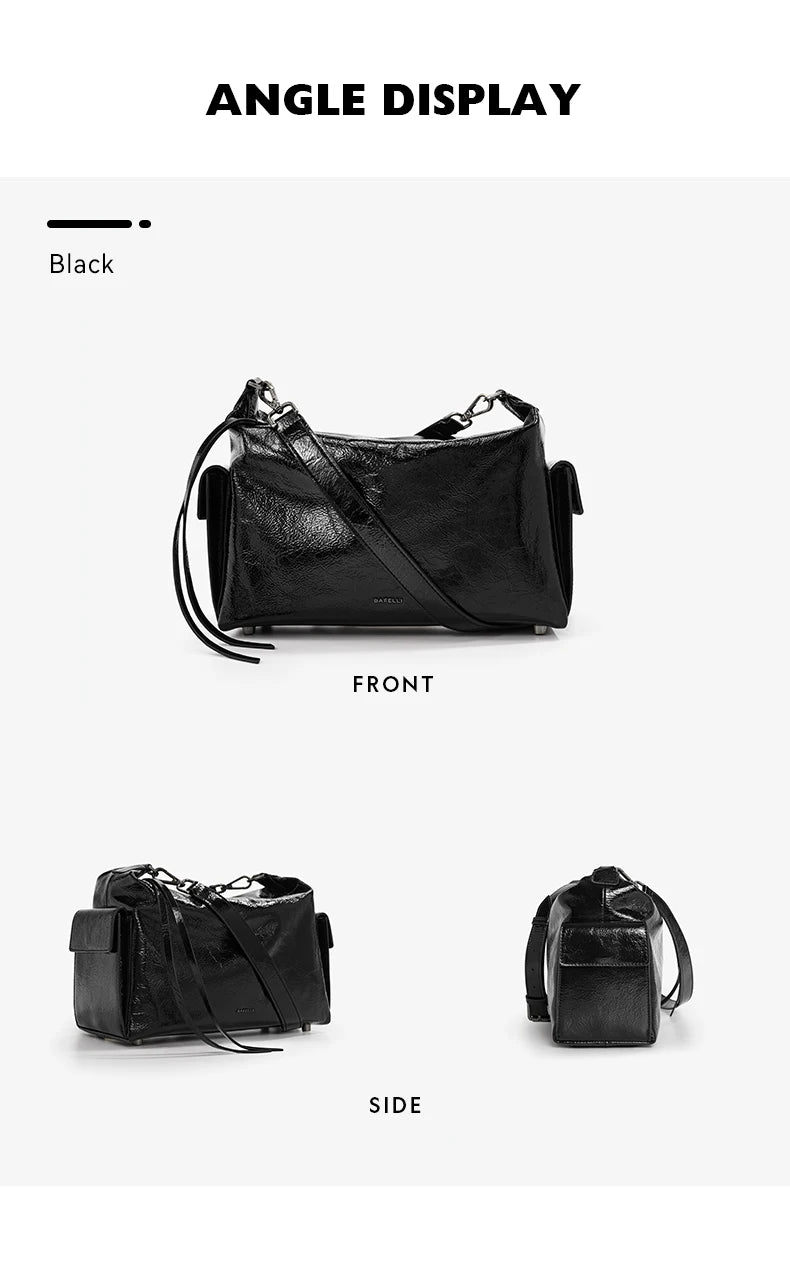 Soft Genuine Leather Casual Tote – Large Crossbody