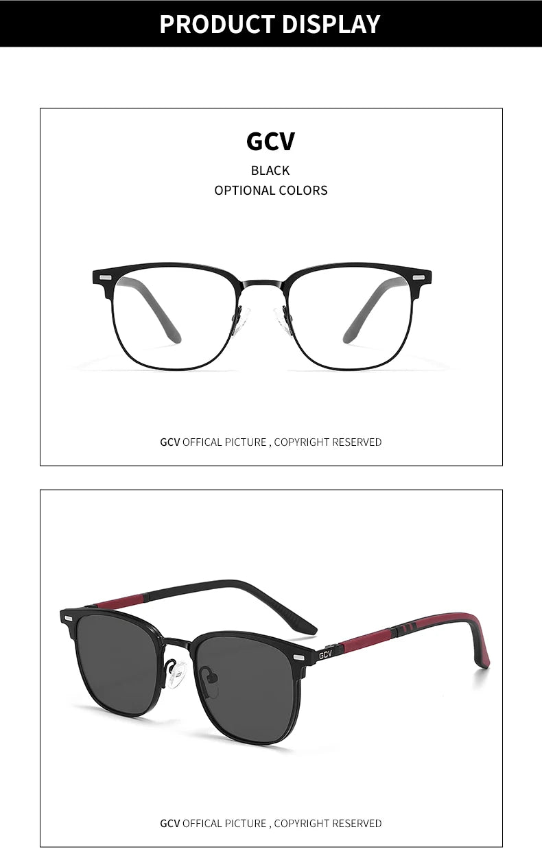 3 in 1 Rectangle Polarized and Optical Sunglasses Set