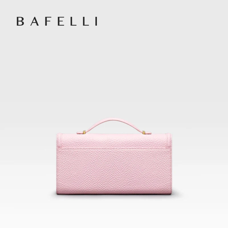 Genuine Leather Clutch Bag – Dress Style with Lock Flap