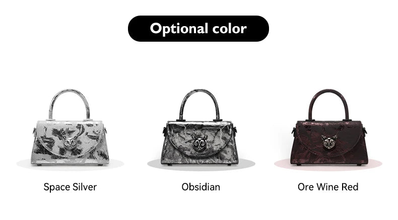 Genuine Leather Shell Handbag – Hasp and Flap Design