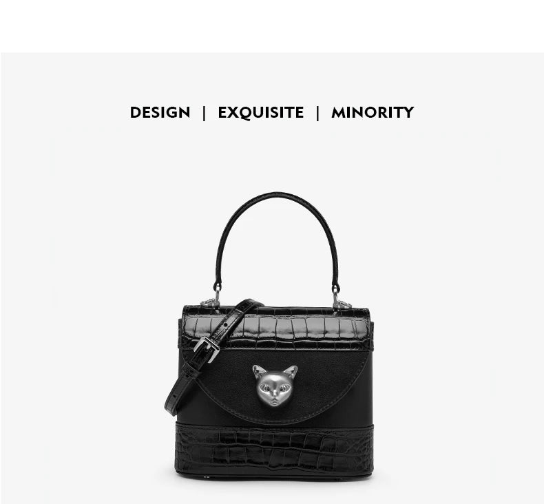 Genuine Leather Bucket Bag – Animal Print Style
