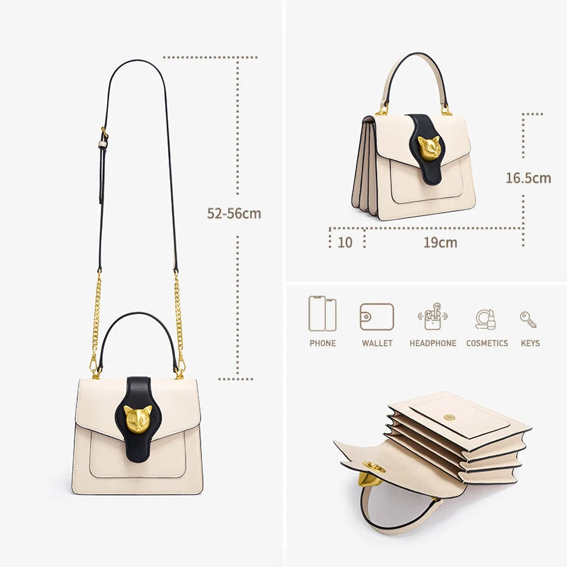 Split Leather Doctor Shoulder and Crossbody Bag