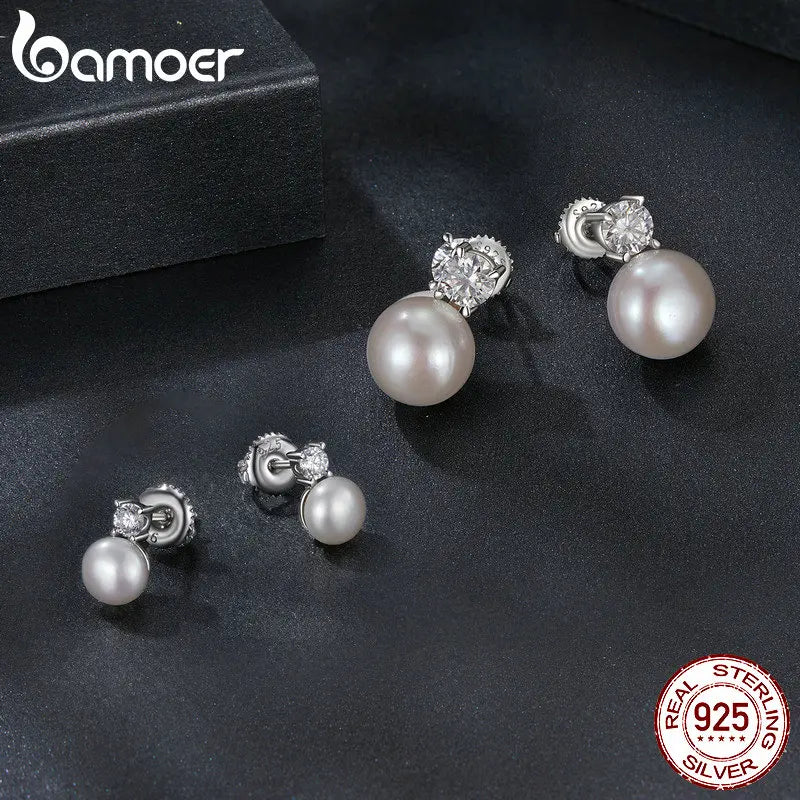 D-Color Moissanite Stud Earrings – 925 Sterling Silver