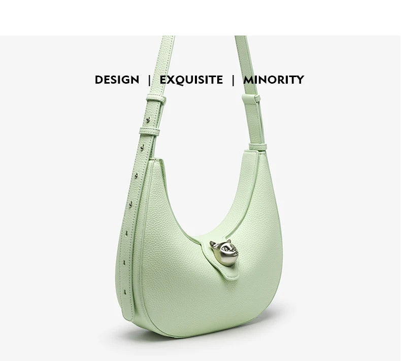 Patchwork Genuine Leather Hobo Shoulder and Crossbody Bag