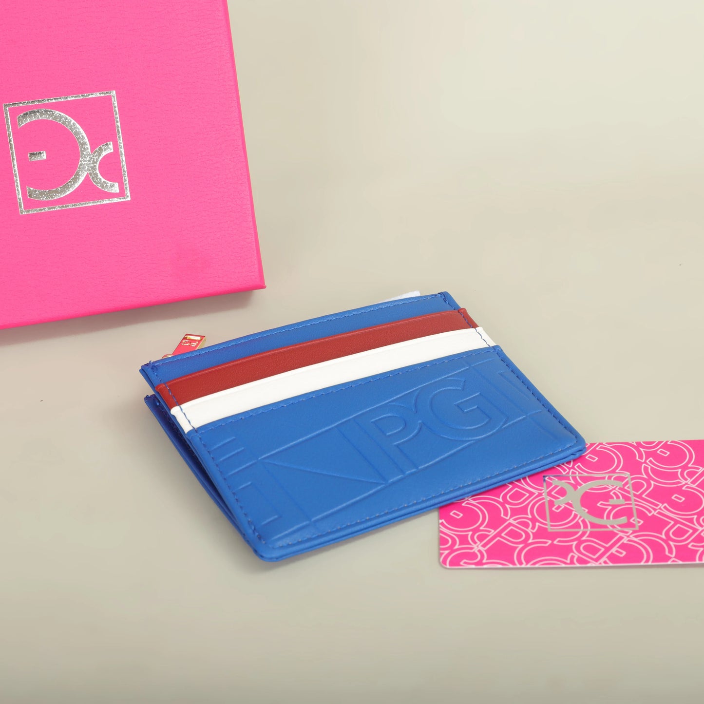 Compact Women’s PU Leather Monogram Wallet with Zipper and Card Slots