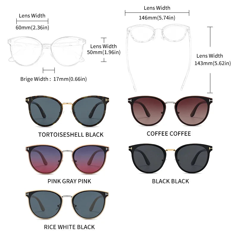 Polycarbonate Cat Eye Polarized Sunglasses
