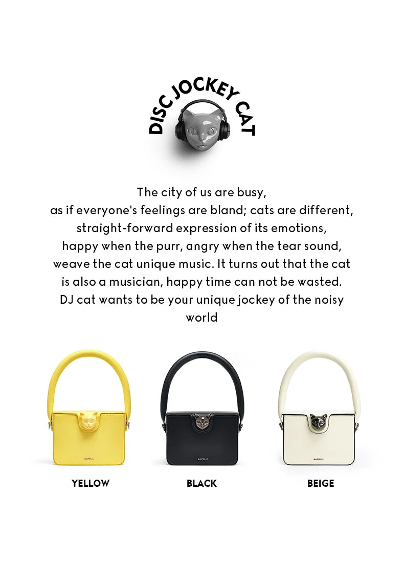 Boxy Genuine Leather Flap Bag – Cartoon Lock Design