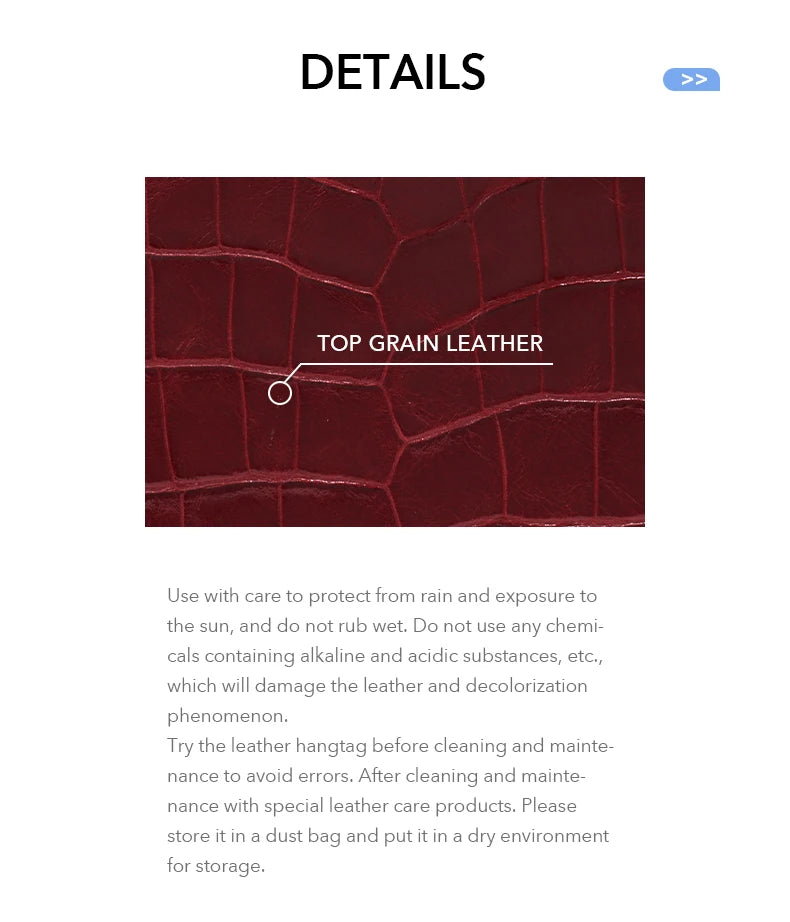 Genuine Leather Flap Shoulder Bag – Animal Texture with Lock