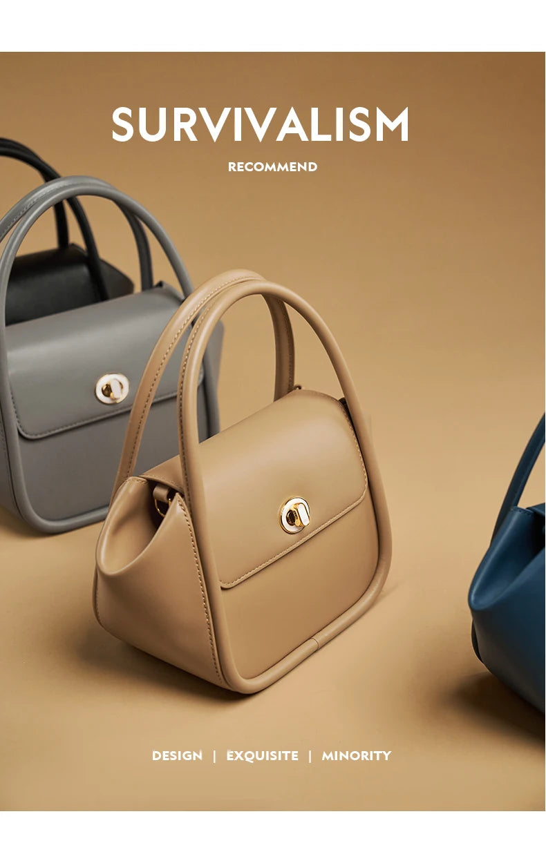 Genuine Leather Winter Doctor Bag – Structured Shoulder Style