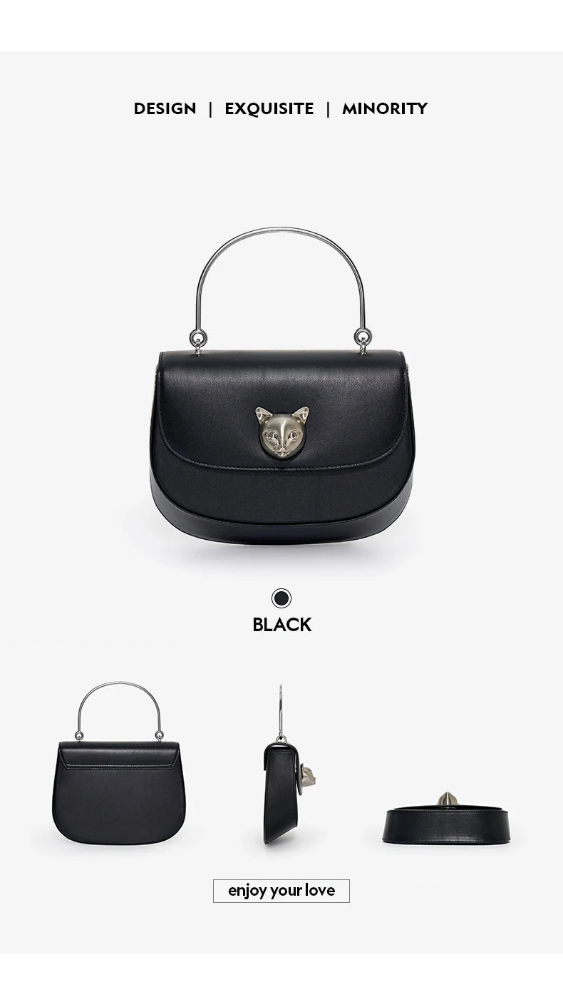 Half Moon Crossbody Bag – Genuine Leather Flap Style