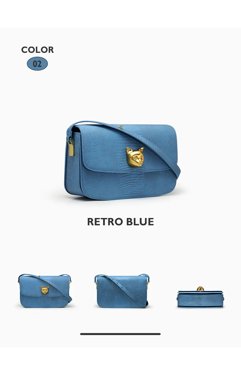 Boxy Genuine Leather Crossbody and Shoulder Bag