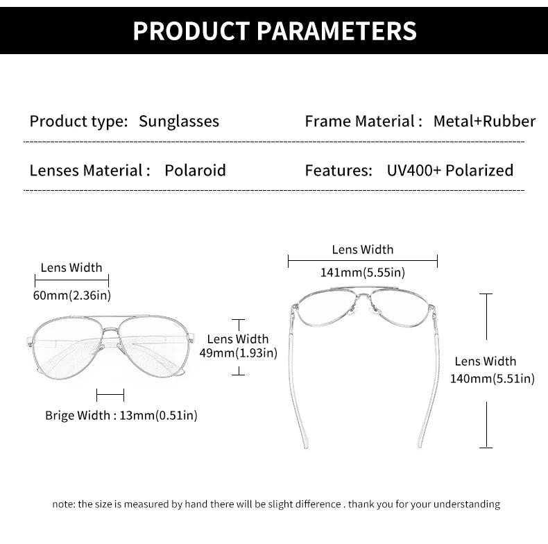 Classic Oval Polarized Sunglasses – Aluminum Frame
