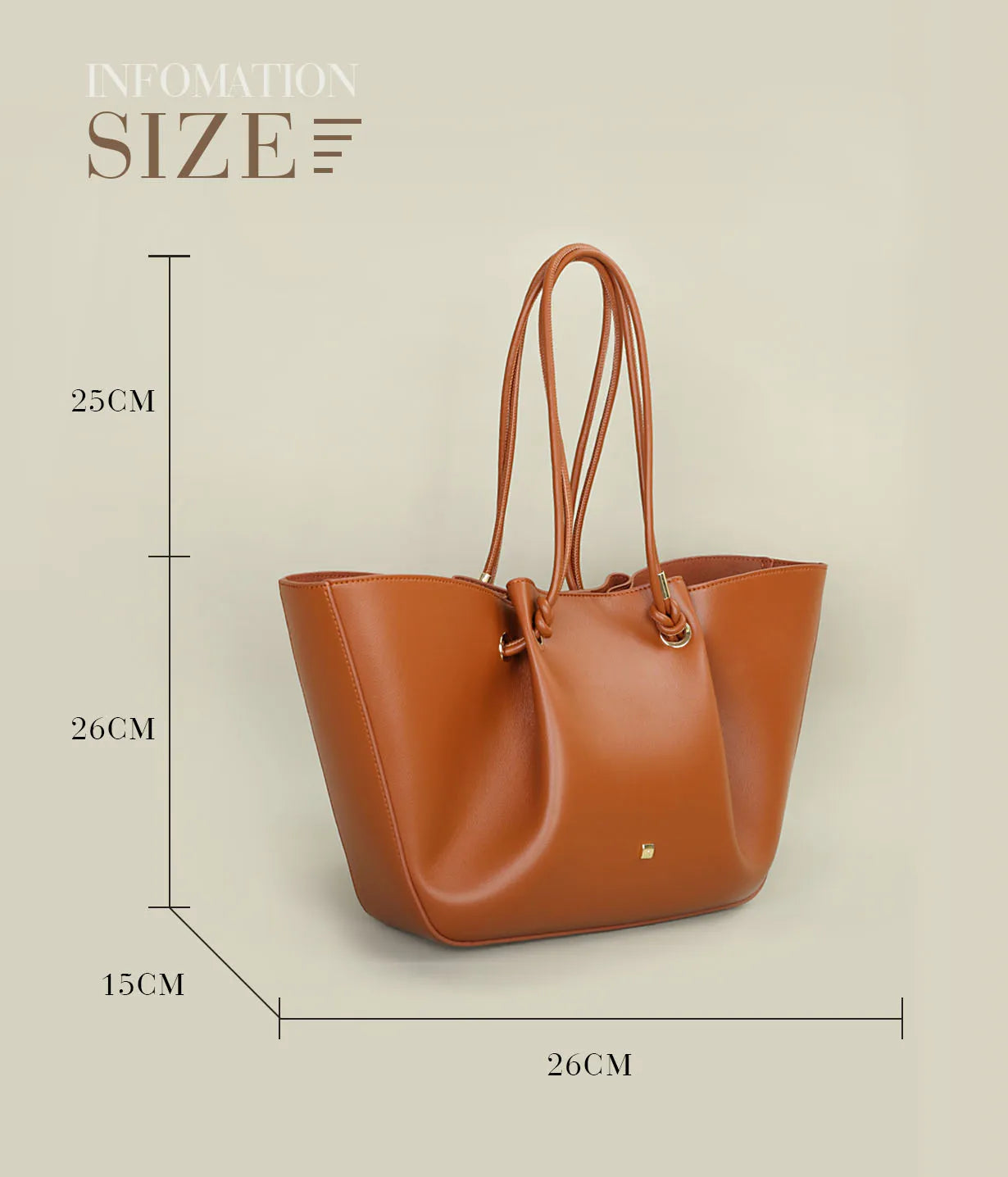 Large Capacity PU Shoulder Bag – Classic Multifunction Tote