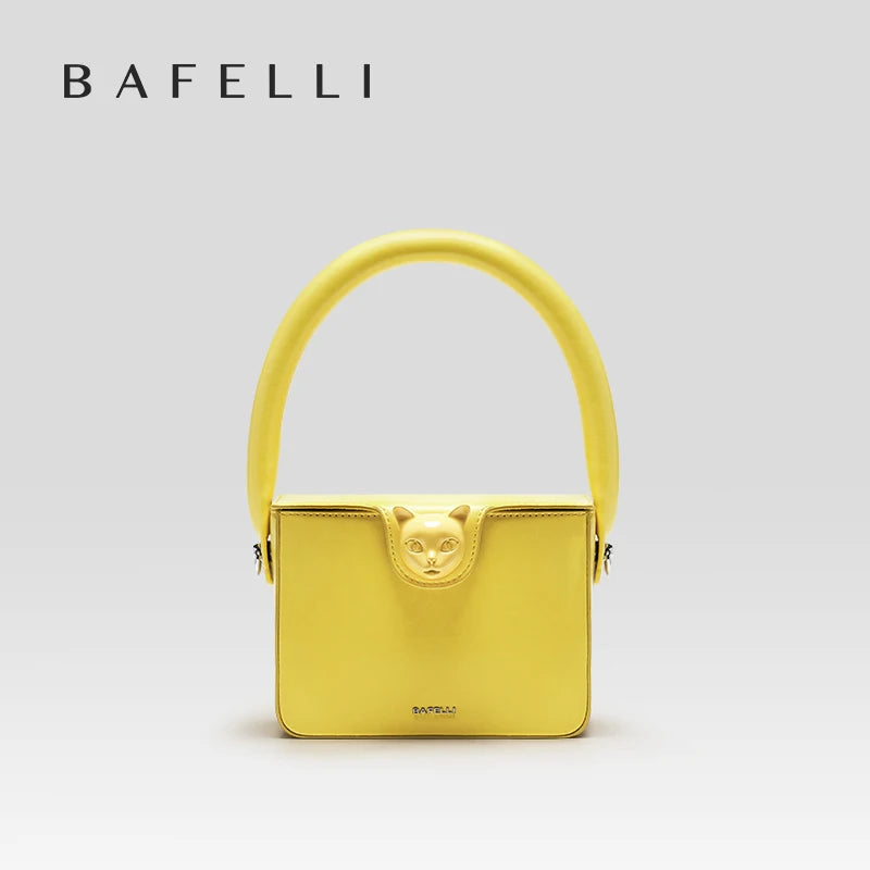 Boxy Genuine Leather Flap Bag – Cartoon Lock Design