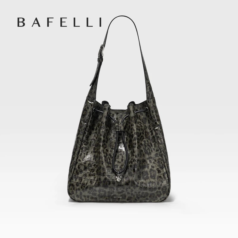 Soft Cowhide Leather Hobo Tote – Leopard Shoulder and Crossbody Bag
