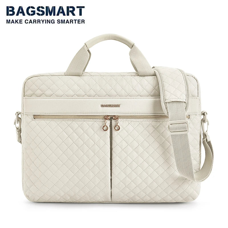 Nylon Structured Laptop Briefcase and Shoulder Bag